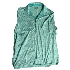 Jim Nantz by Vineyard Vines Mens XL Golf Polo Palm Tree Print Shirt NWOT